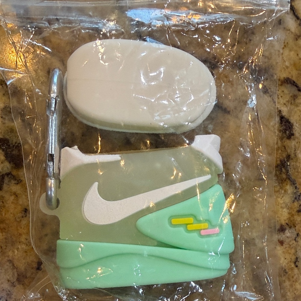Nike Mint Green AirPods Case with Keychain